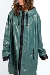 Women's leather coat Zhiselle Green